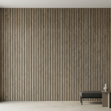 Акустична стінова панель Neman «Дієз» 301×2780×17 мм (Рустік Золотий / Rustic Gold)