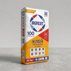 Клей для кераміки та гресу Ферозіт 100 PREMIUM (25 кг)