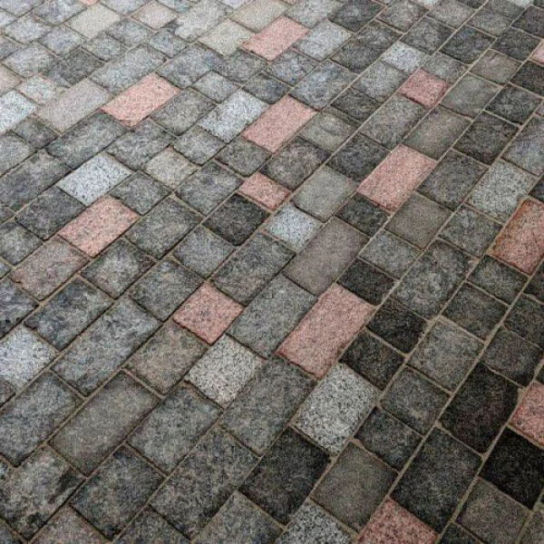 Тротуарна плитка з Покостівського граніту 100x100x50 колота