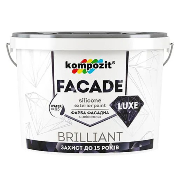 Фарба фасадна силіконова FACADE LUXE Kompozit, 14 кг