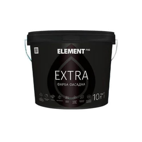 Фарба фасадна, матова, водно-дисперсійна EXTRA Element PRO, 10л