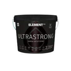 Фарба інтер'єрна зносостійка, шовковисто - матова, біла Ultrastrong Element PRO, 14.4кг