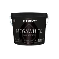 Фарба інтер`єрна, матова, латексна, водно-дисперсійна MEGAWHITE Element PRO, 10л