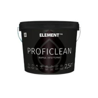 Фарба інтер`єрна, шовковиста-матова, латексна, водно-дисперсійна PROFICLEAN Element PRO, 10л