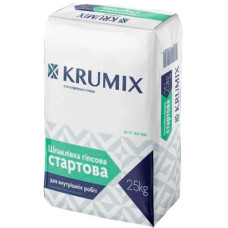 Шпаклівка гіпсова стартова "KRUMIX" 25 кг