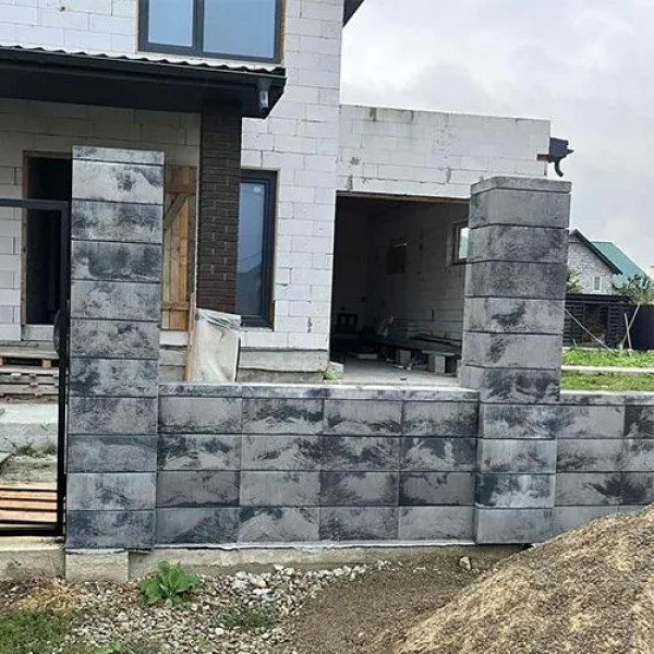 Блок парканний модульний стовпчиковий Онікс 190х300х500 мм