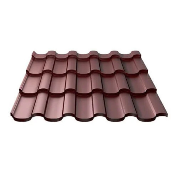 Металочерепиця Ruukki Adamante (каштан, RR887)R30 0.52mm