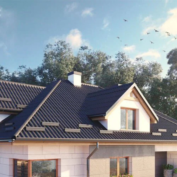 Безасбестовий шифер Fibrodah Modern 585x1130 мм графіт