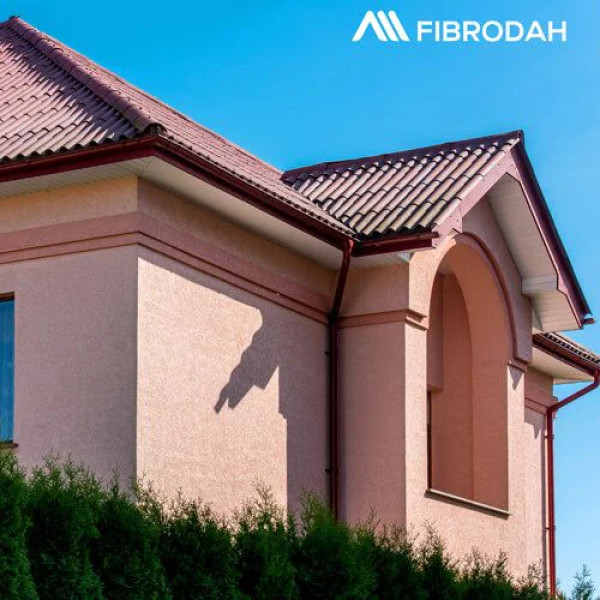 Безазбестовий шифер Fibrodah Renaissance 1000х1130х5,8 мм бордо