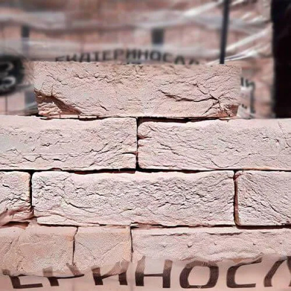 Катеринославська цегла Снігова королева ручного формування 250х120х65 мм