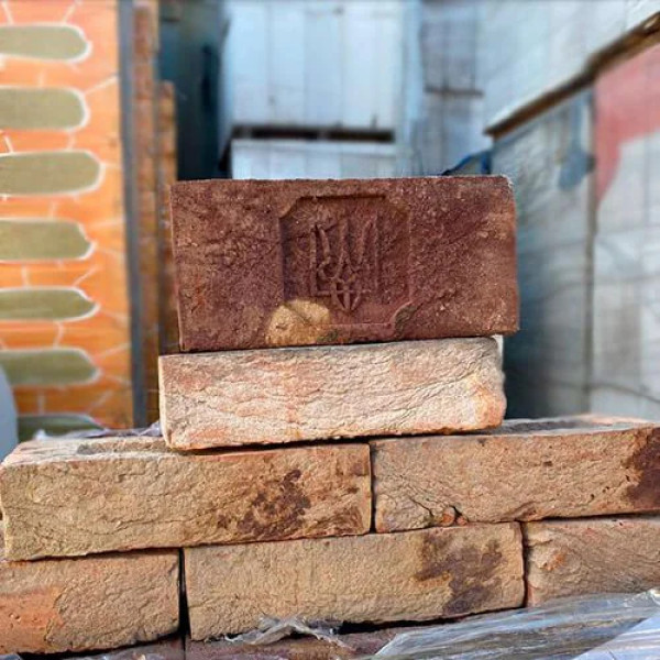 Цегла ручного формування сіра Катеринославська Північне Сяйво 250х120х65 мм