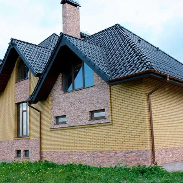 Клінкерна цегла Євротон Корсика (жовта) рифлена 