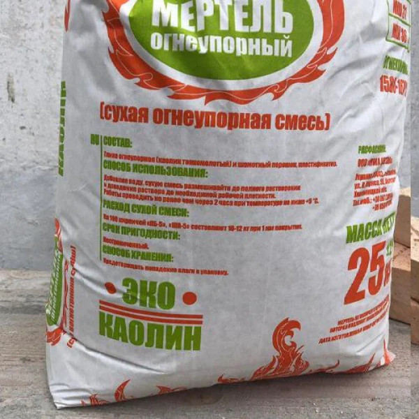 Мертель шамотний МШ-28 (25 кг) Чотирбоки, Нова Цегла