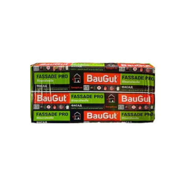 Baugut Фасад PRO 135 базальтова вата 1200х600х50 мм, 2,88 м2/уп, 0,144 м3/уп