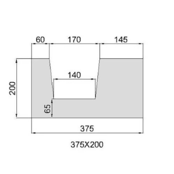Газобетонний U-блок ТРВ 375x200x500