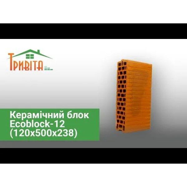 Керамічний блок Ecoblock-12 Русинія 120х500х238